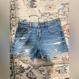 American Eagle Outfitters Distressed Blue Jean Shorts